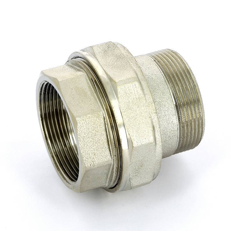 Разъемное соединение НВ Uni-Fitt прямое никелированное с плоской прокладкой 2 656N7000