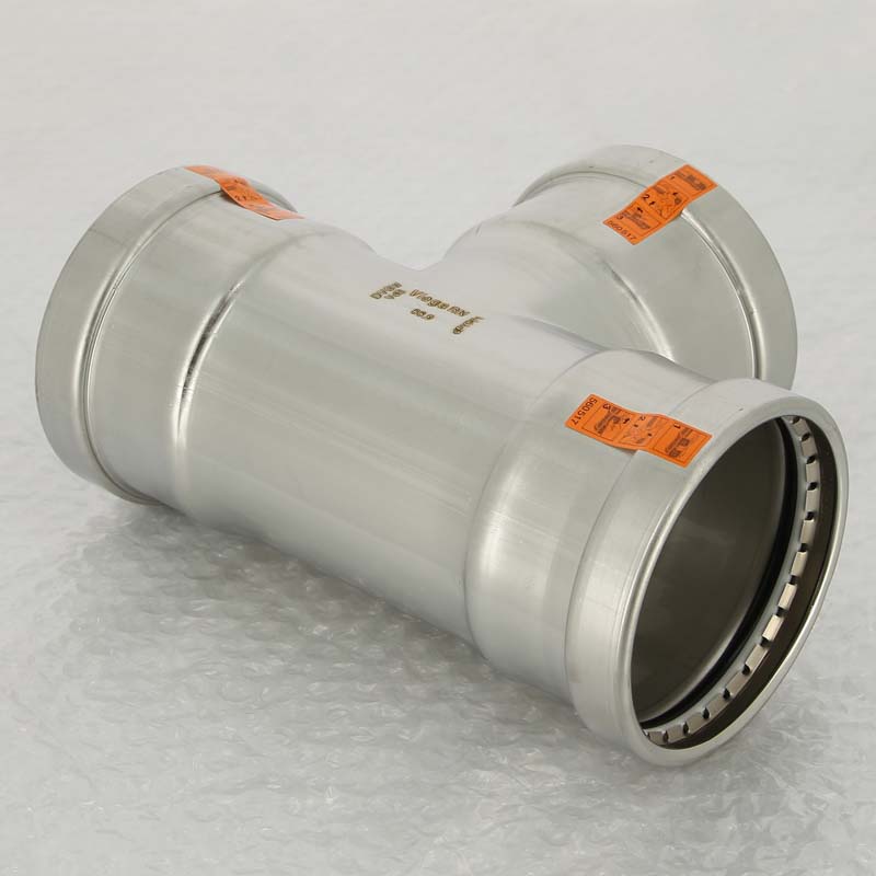 Тройник пресс нержавеющая сталь Viega Sanpress Inox XL 88.9 мм 482732