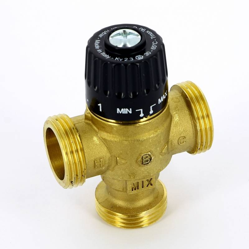 Клапан термосмесительный Uni-Fitt 1 30-65°C Kvs 2.3 смешение в центр 353G2440