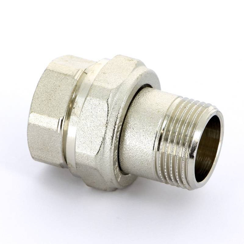 Разъемное соединение НВ Uni-Fitt прямое никелированное с плоской прокладкой 3/4 656N3000