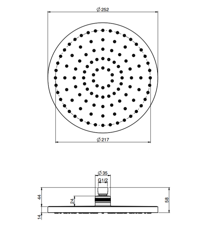 Верхний душ Fima Carlo Frattini Showerhead 250 мм круглый цвет хром F27942CR