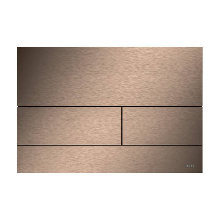 Панель смыва для унитаза TECE TECEsquare II металлическая PVD Brushed Red Gold 9240840