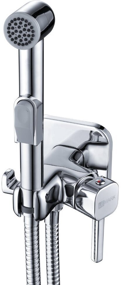 Смеситель для биде Lemark Solo встраиваемый с гигиеническим душем хром LM7165C