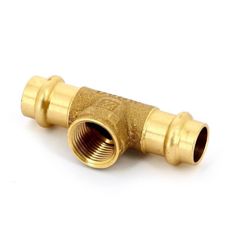 Тройник пресс-В IBP B-Press 15x1/2x15 мм бронза P4130G01504015