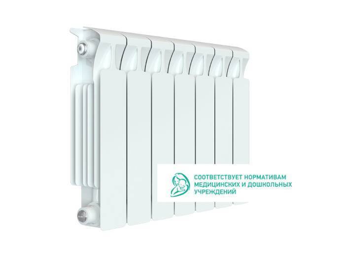 Радиатор биметаллический RIFAR Monolit 350 7 секций боковое подключение Белый 11486
