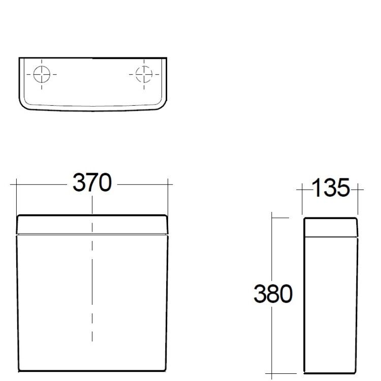 Сливной бачок K-KERAMAG RESA R 370x135x380 мм белый 23WCT43