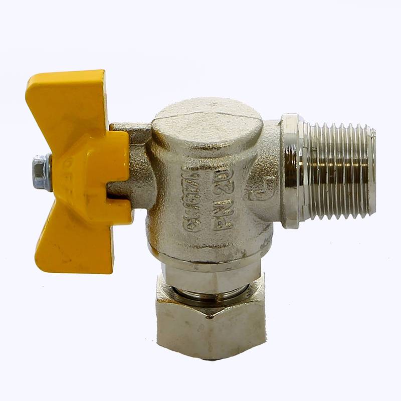 Кран шаровой для газа ITAP НВ угловой с накидной гайкой бабочка 1/2 0620012