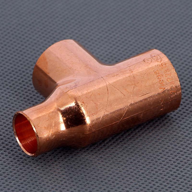 Тройник медный под пайку Viega 22х22х15 мм 102456