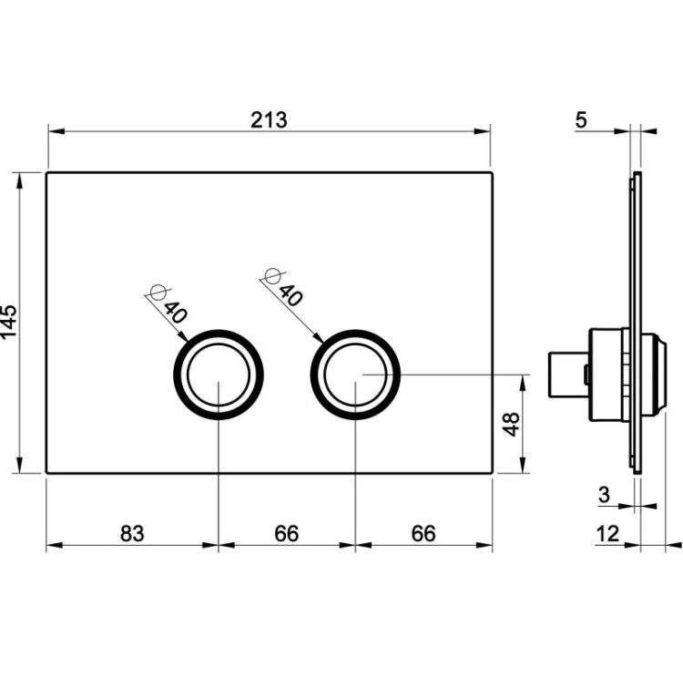Клавиша смыва Gessi VENTI20 213x145x17 мм цвет Nickel PVD 54659720