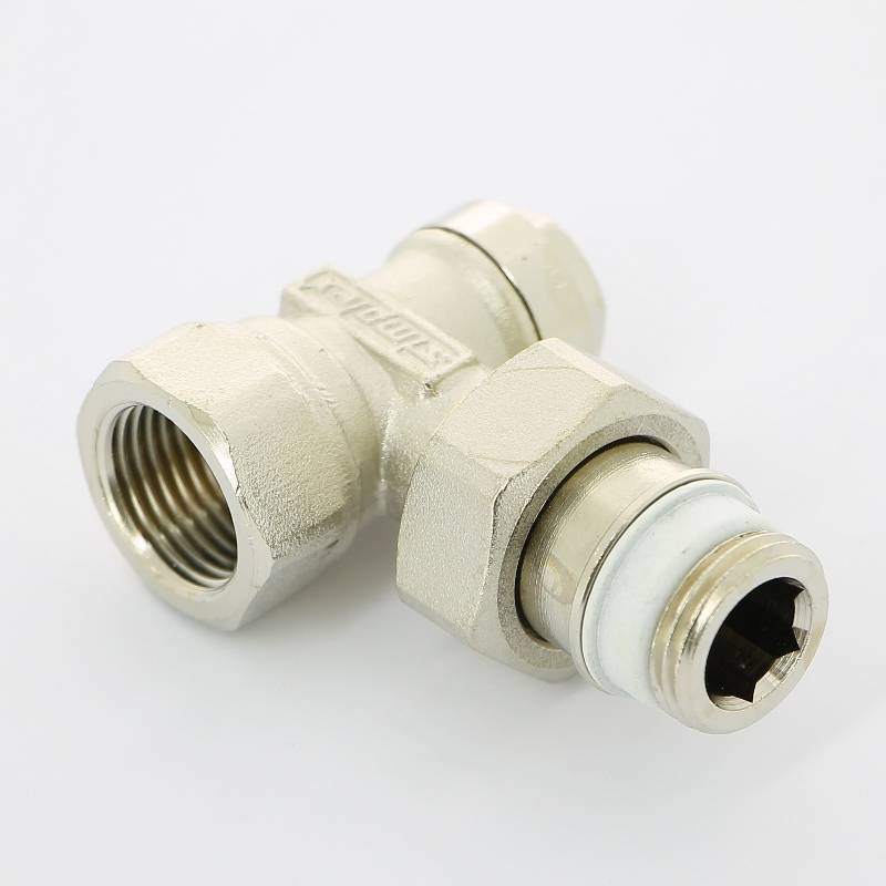 Вентиль обратный Simplex угловой НВ 1/2 никелированный F10382