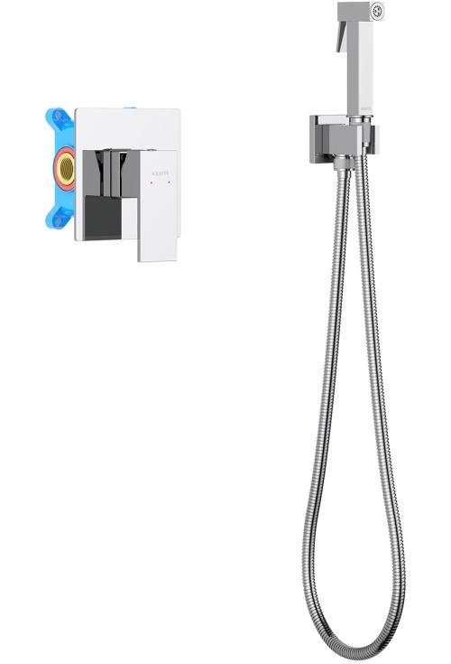 Набор с гигиеническим душем Aquanet Либра (смеситель, лейка, шланг, держатель) AQ1619CR