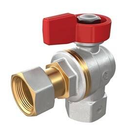 Кран шаровой Giacomini R781P 3/4 ВР х 3/4 накидная гайка угловой R781PX014