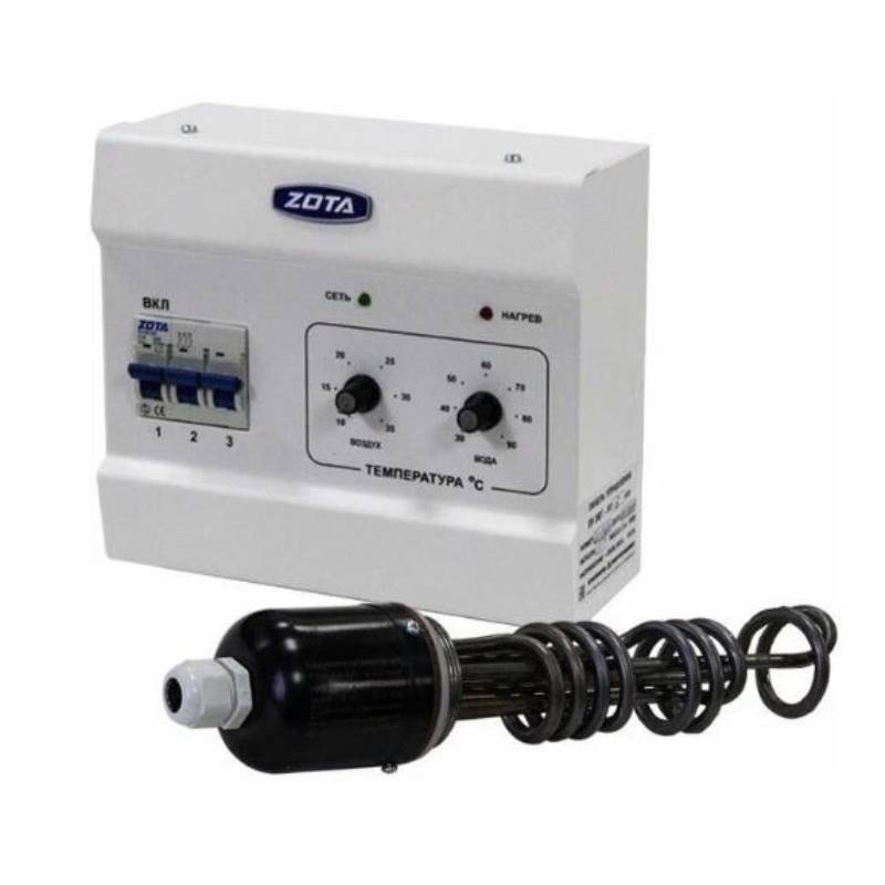 Комплект подключения ZOTA ТЭНБ 9 кВт 2 к твердотопливным котлам без кабеля KT3443321009