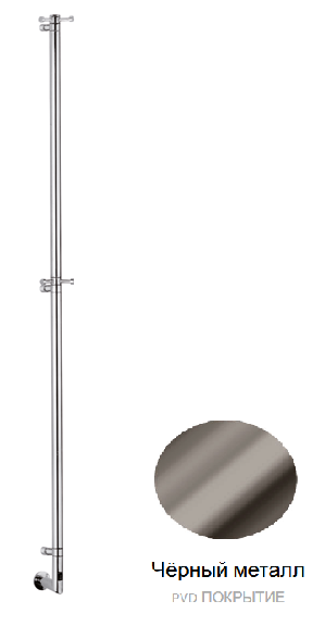 Полотенцесушитель электрический Margaroli Arcobaleno 55x1685.5x125 мм Box цвет Black Metal PVD 616XBMBPVD1650