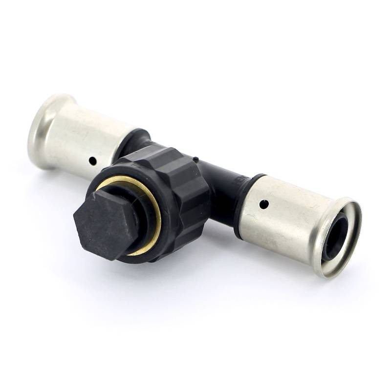 Тройник пресс с внутренней резьбой Henco PVDF 16х1/2х20 мм 13PK-160420