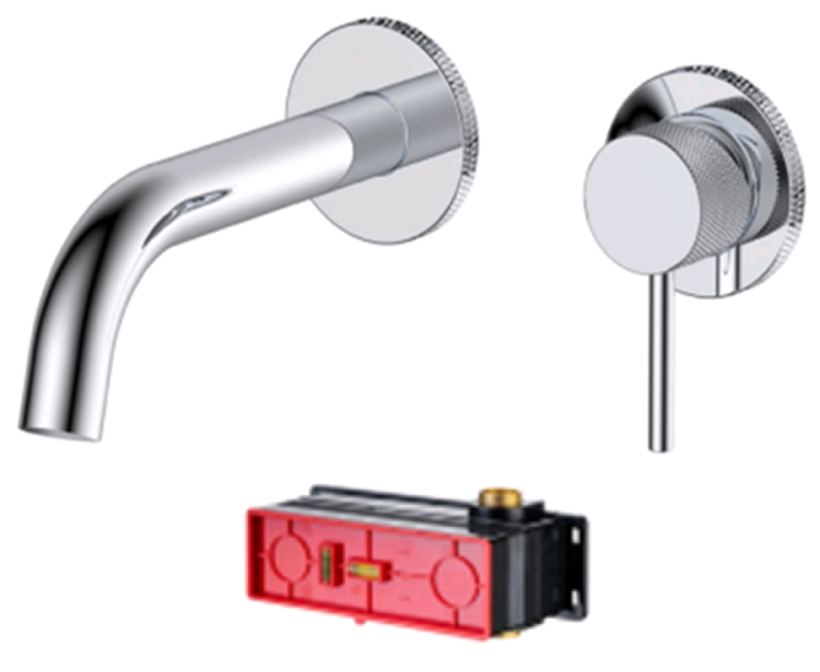 Смеситель для раковины Splendy Passion настенный встраиваемый Gun Metal Brushed PA201205UK2AB