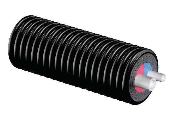 Труба теплоизолированная Uponor Ecoflex Aqua Twin 32х4.4/25х3.5/175 мм бухта 200 м 1018140