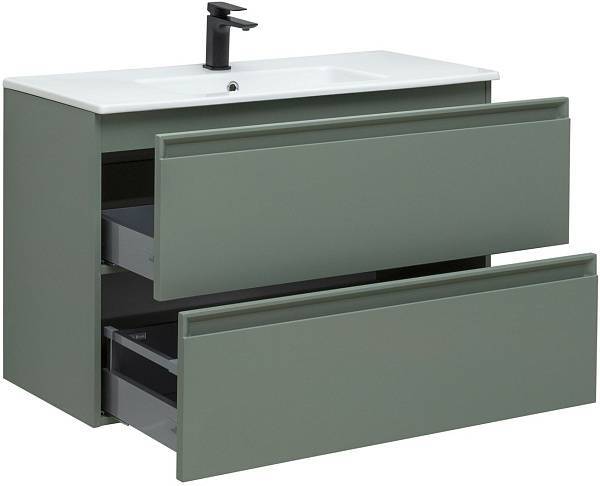 Тумба под раковину Allen Brau Eclipse 100 см зеленый/серый 1.E1003.CGM