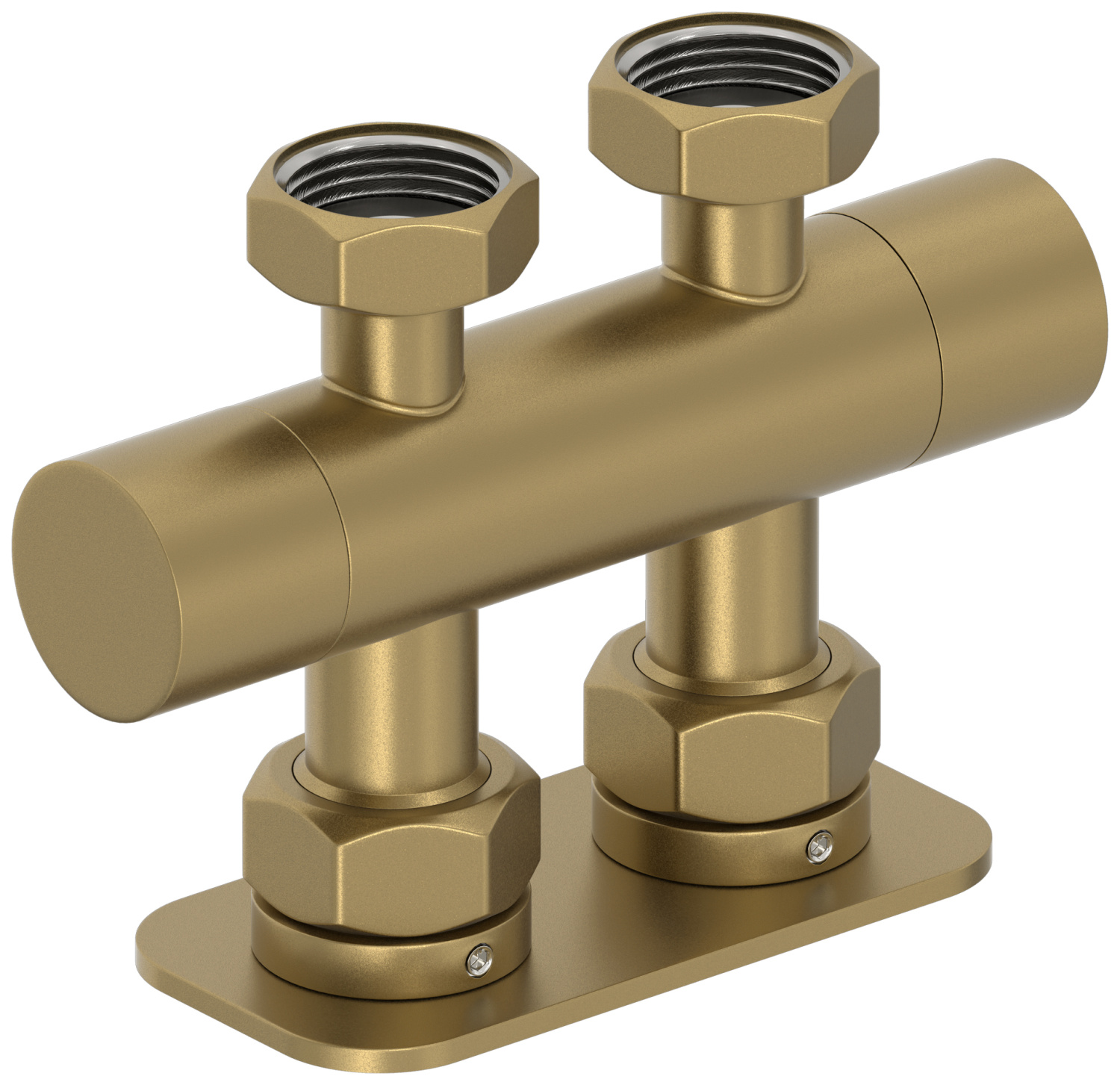 Вентиль регулирующий прямой Сунержа EU50 2x G 3/4 x 2x G 3/4 золотой шёлк матовый 32-1419-3434