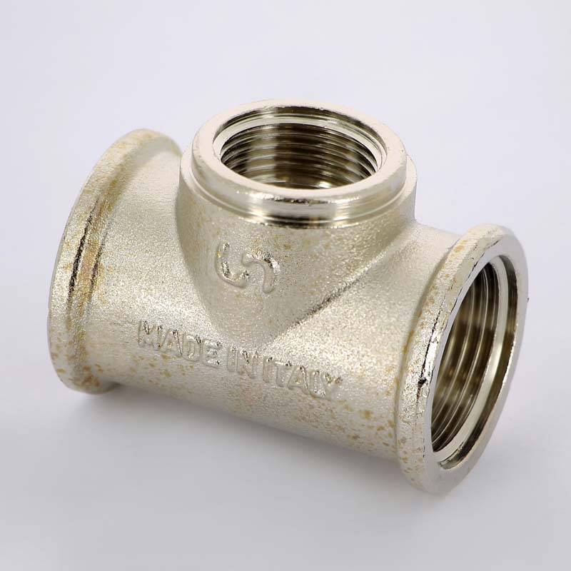 Тройник никелированный Uni-Fitt 1x3/4x1 ВР-ВР-ВР 615N4340