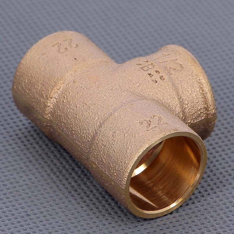 Тройник бронзовый под пайку Viega 22х1/2 ВР 101978