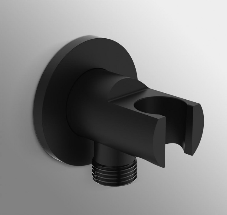 Держатель с подключением душевой лейки Ideal Standard Idealrain 1/2 матовый черный BC807XG
