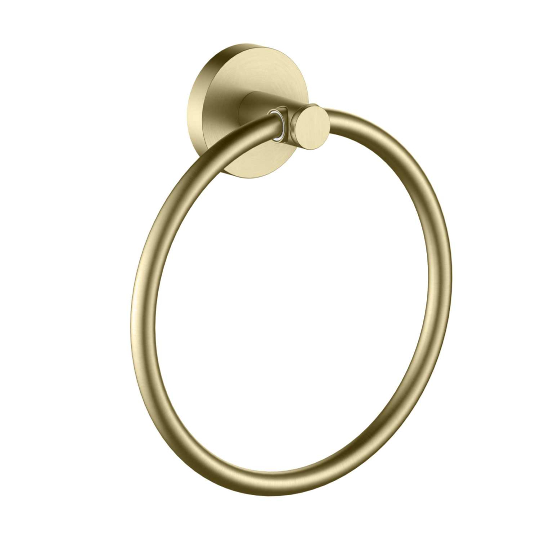Полотенцедержатель кольцо Aquanet Европа шлифованное золото AQ4112BG
