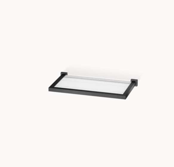 Полка стеклянная Decor Walther Corner CO GLA30 300x165x23 мм черный матовый 0560860