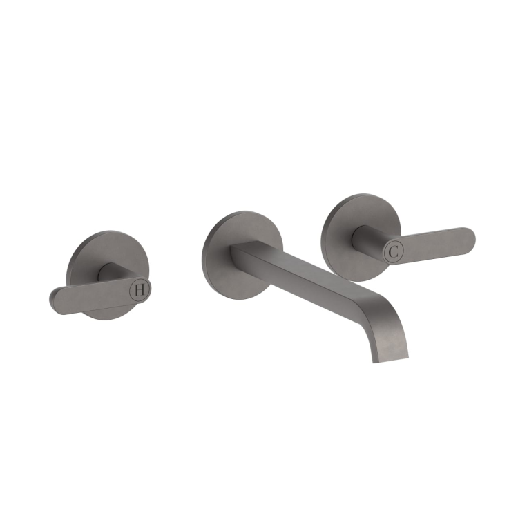 Смеситель для раковины Fantini Icona Deco настенный Matt Gun Metal PVD 53P5R110B.