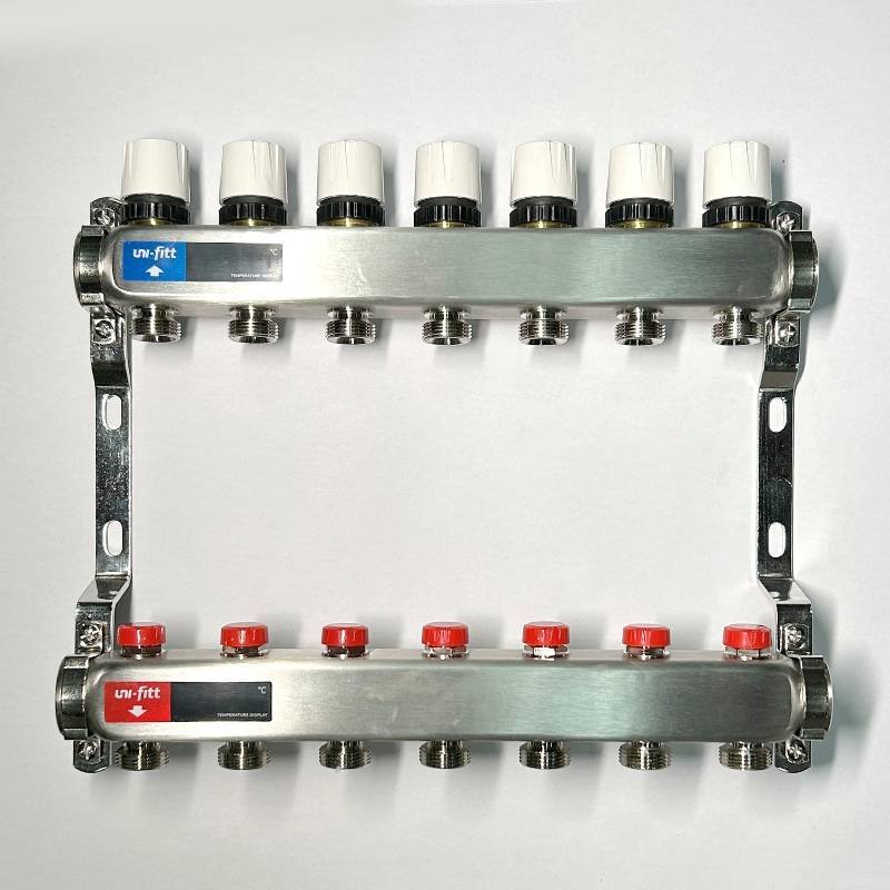 Коллекторная группа WATTS HKV-T 1 x 7 выходов 3/4 EK из нержавеющей стали 451W4307