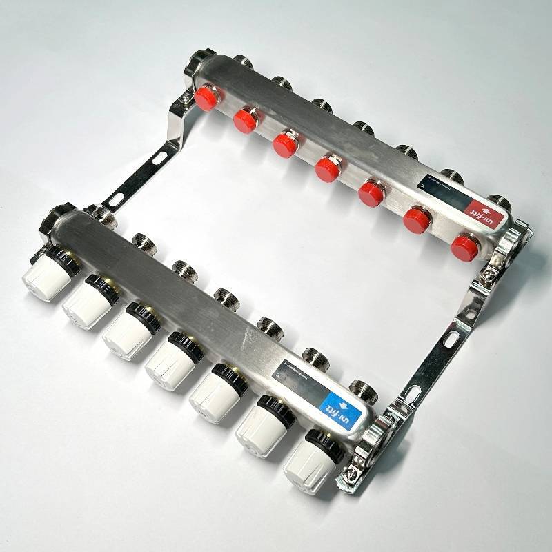 Коллекторная группа WATTS HKV-T 1 x 7 выходов 3/4 EK из нержавеющей стали 451W4307