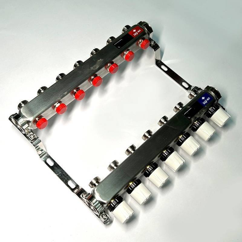 Коллекторная группа WATTS HKV-T 1 x 7 выходов 3/4 EK из нержавеющей стали 451W4307