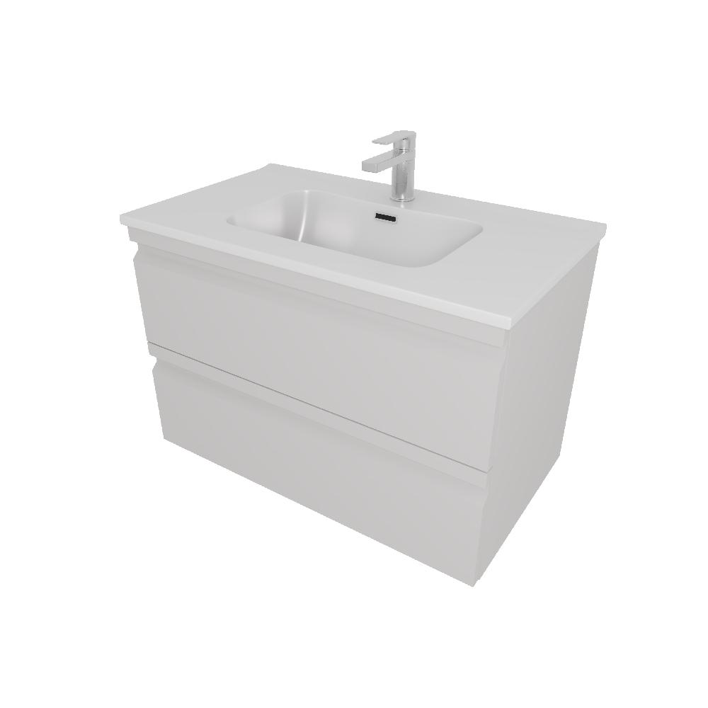 Комплект мебели для ванной AQUATON ВЕГА 80 с раковиной AQ0480-00 серый туман AQ77080-LG