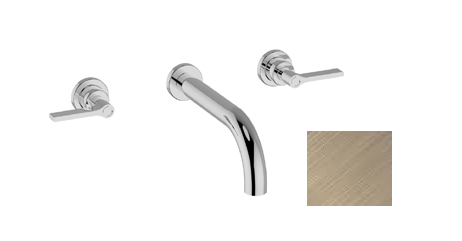 Смеситель для раковины Cisal Grace настенный встраиваемый, вынос излива 200 мм, Brushed Nickel GL0135102F