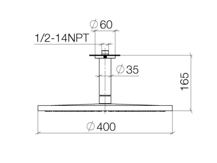 Верхний душ Dornbracht 400x400 мм потолочный цвет хром 2869997000