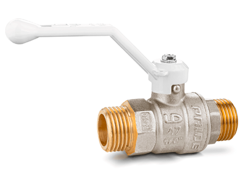 Кран шаровой LD Pride 47.20.Н-Н.Р Ду 20 НР-НР рычаг белый 47.20.Н-Н.Р