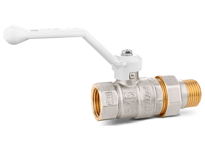 Кран шаровой латунный LD Pride 47.25.В-ГШ.Р (White) Ду 25 Ру 40 вн-американка рычаг 47.25.В-ГШ.Р (White)