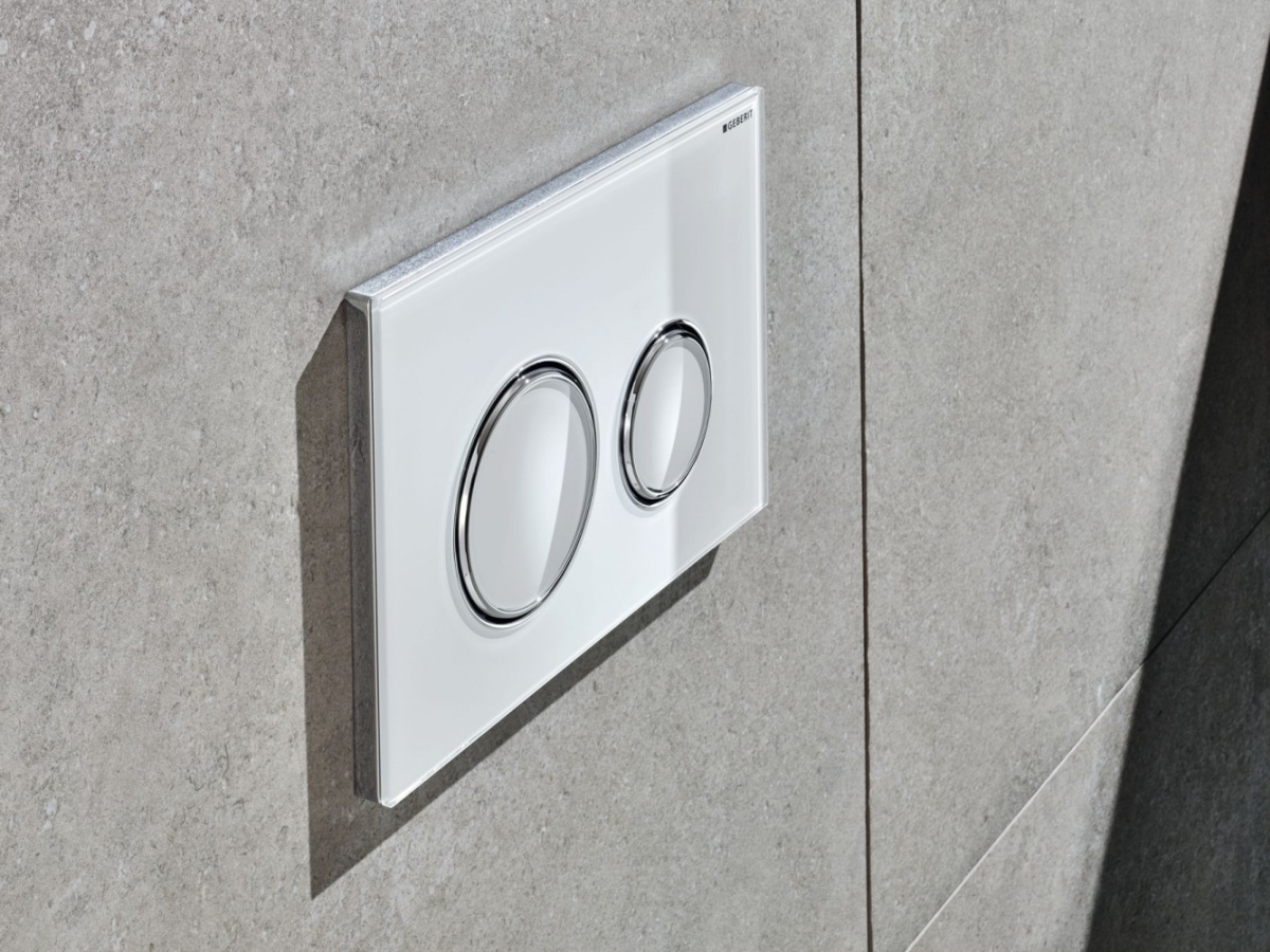 Смывная клавиша Geberit Omega20 для двойного смыва белый/глянцевый хром 115.085.KJ.1