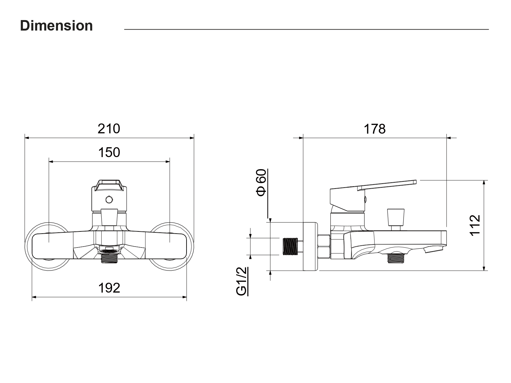 Смеситель для ванны Aquanet Лугано хром AQ1740CR