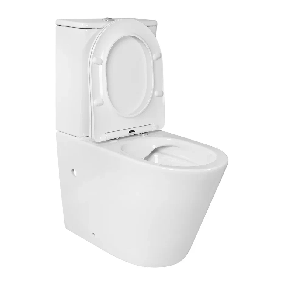 Унитаз-компакт напольный безободковый Aquatek Вега горизонтальный выпуск сиденье микролифт AQ2904-00