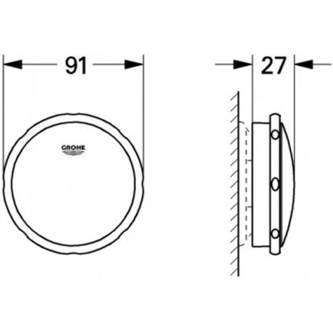 Внешняя часть сливного гарнитура Hansgrohe Talento хром 19025000