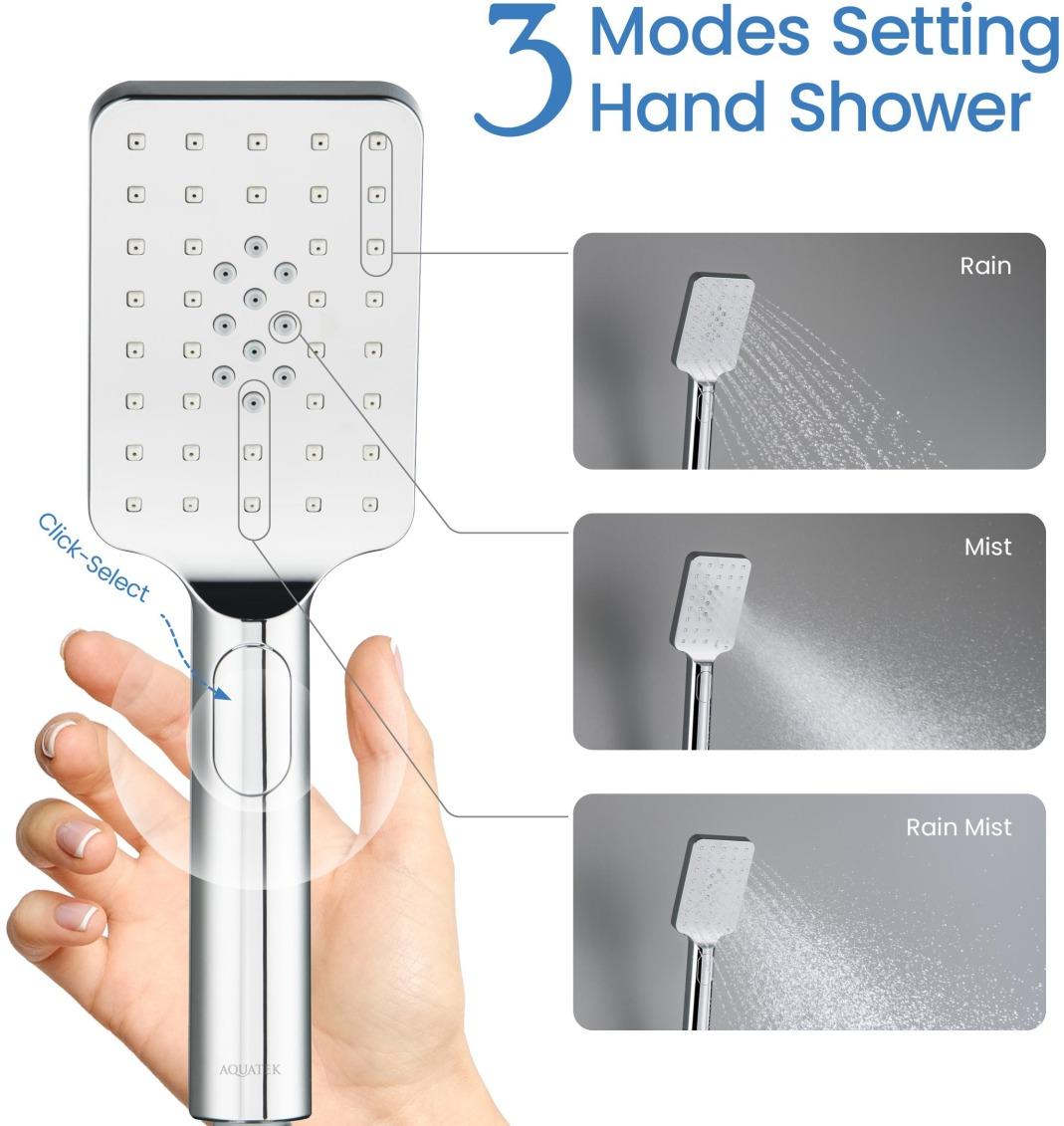 Ручной душ Aquanet Лира Select 80 3jet хром AQ2005CR