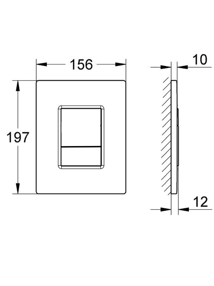 Панель смыва Berges Pneumo N хром матовая PNN-0000003