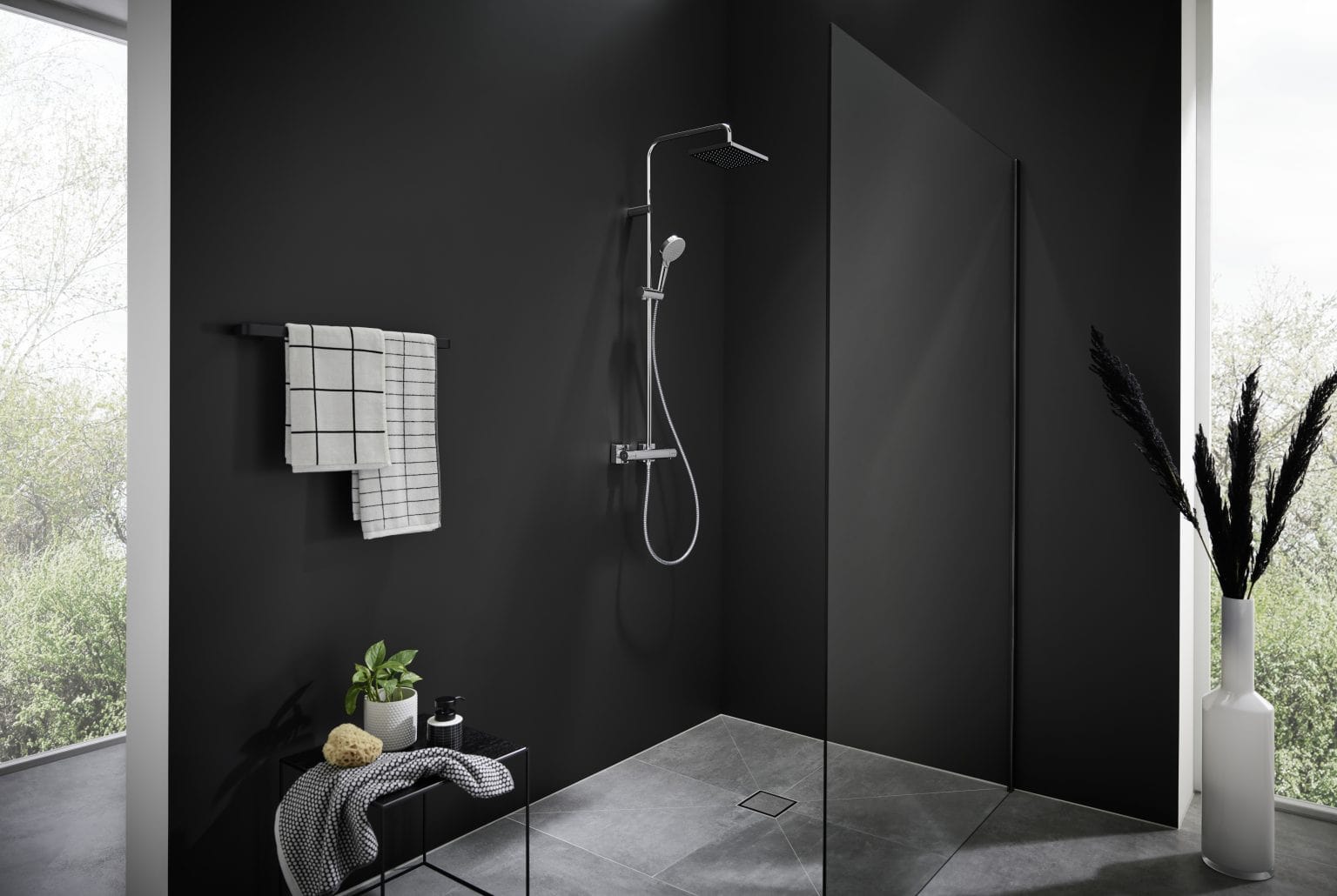 Душевая система с термостатом hansgrohe Vernis Shape Showerpipe 230 26319000