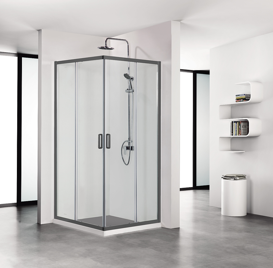 Душевой уголок Aquanet ARI KV 10020BL 1000x1000x2000 мм квадратный черный/прозрачное стекло AQ ARI KV 10020BL