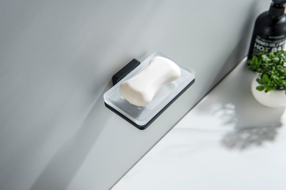 Мыльница Aquanet Либра матовый черный AQ4303MB