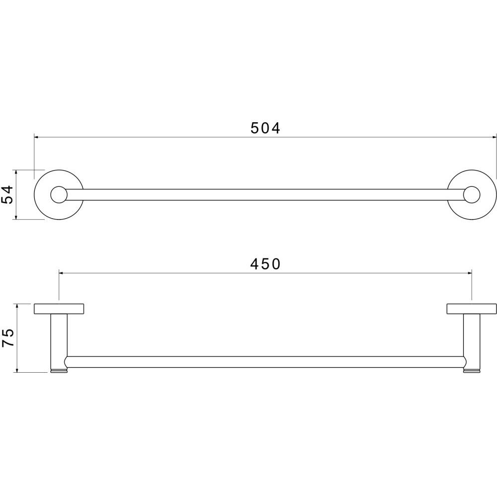 Полотенцедержатель Aquanet Europa 450 мм оружейная сталь AQ4120BGM