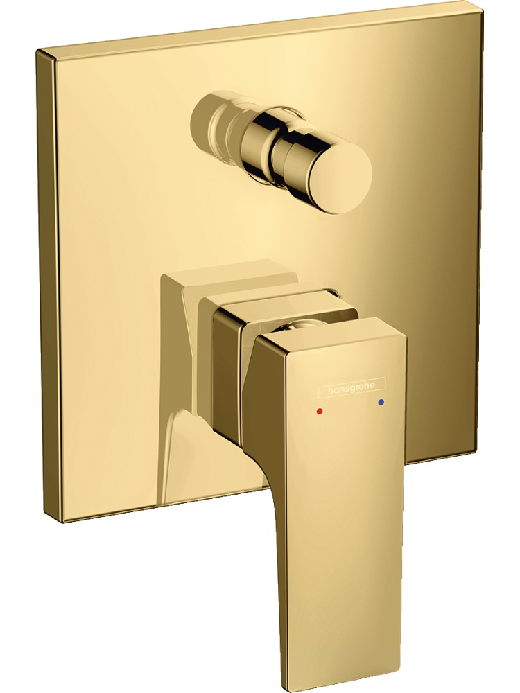 Комплект смесителя для ванны Hansgrohe Metropol скрытого монтажа полированное золото 32545990/01800180