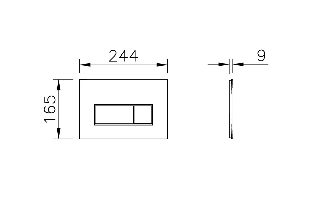 Панель смыва VitrA Root Square шлифованное золото 740-2325