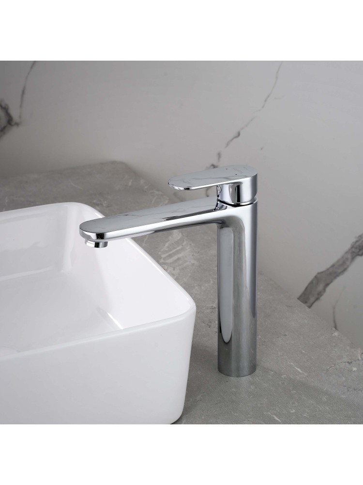 Смеситель для раковины Aquanet Ника высокий 190 мм без донного клапана хром AQ1804CR